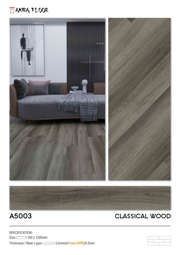 Lantai SPC AKIRA Motif Kayu - Gambar 10