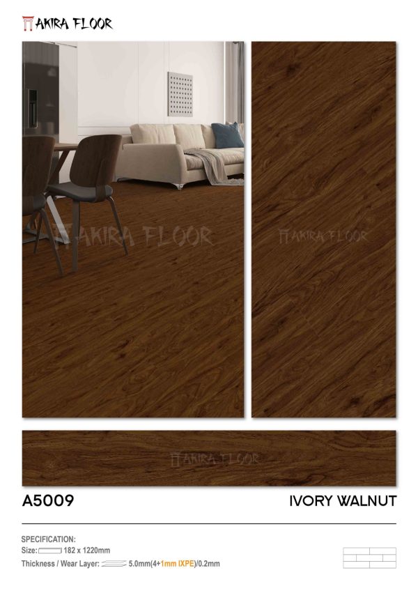 Lantai SPC AKIRA Motif Kayu - Gambar 2
