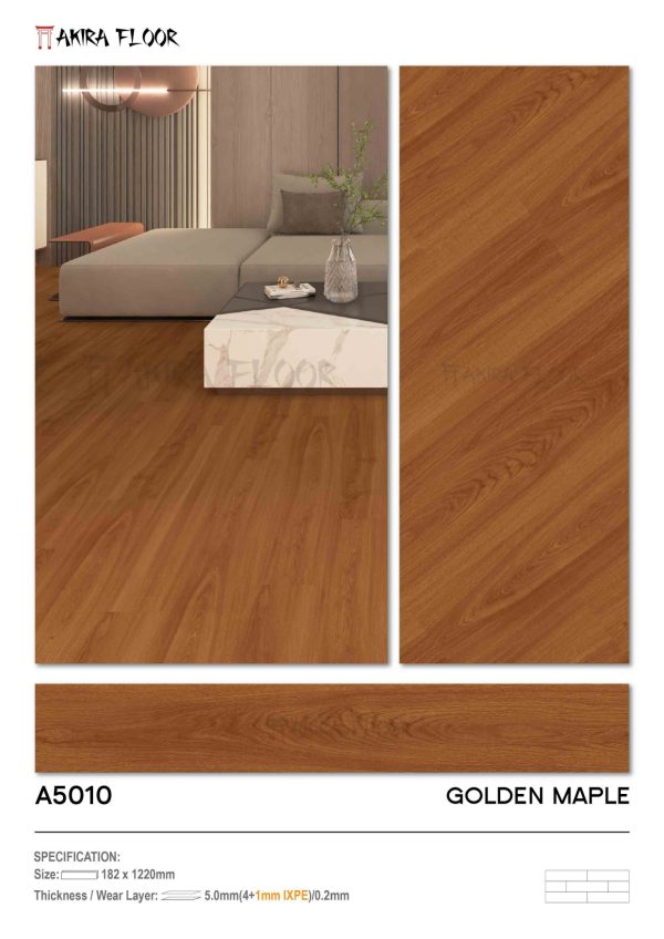 Lantai SPC AKIRA Motif Kayu - Gambar 3